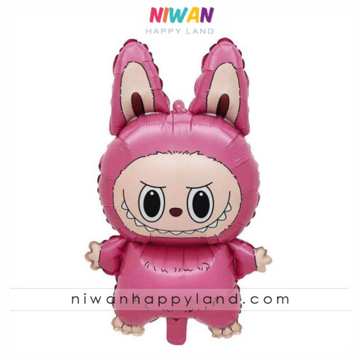 بادکنک فویلی لبوبو صورتی