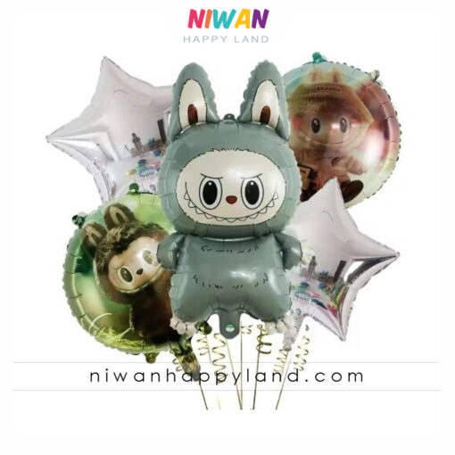 بادکنک فویلی لبوبو طوسی