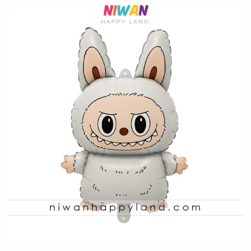 بادکنک فویلی لبوبو سفید