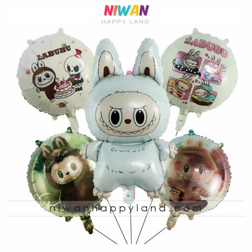 بادکنک فویلی لبوبو سفید