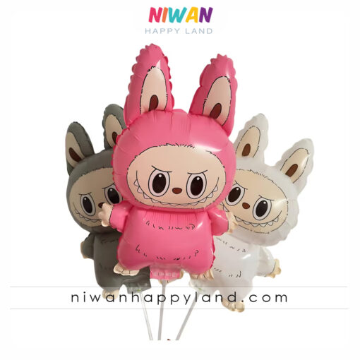 بادکنک فویلی لبوبو سفید