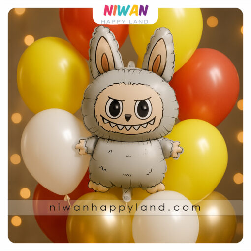 بادکنک فویلی لبوبو سفید