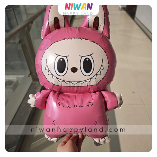 بادکنک فویلی لبوبو صورتی