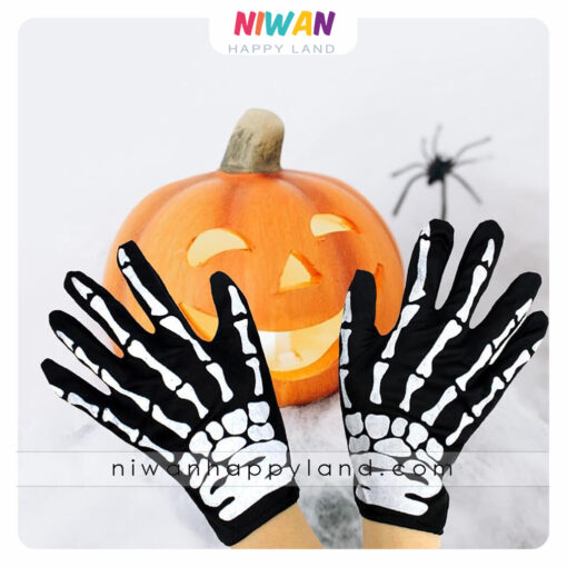 دستکش طرح اسکلت هالووین