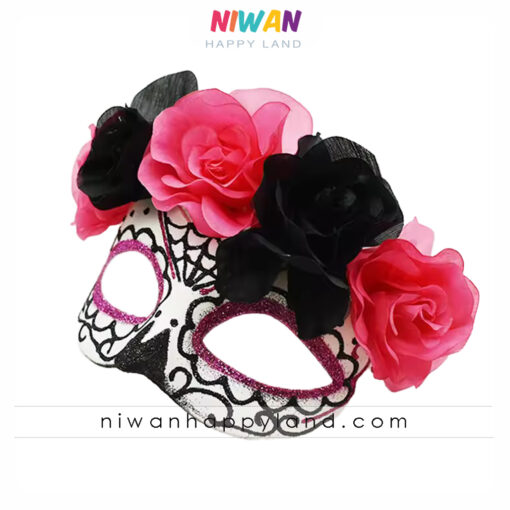 نقاب بالماسکه گلدار