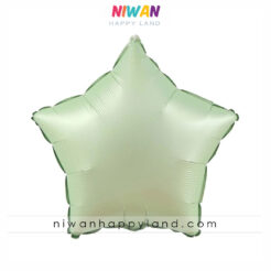 بادکنک فویلی ستاره سبز پاستلی