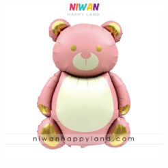 بادکنک فویلی خرس صورتی