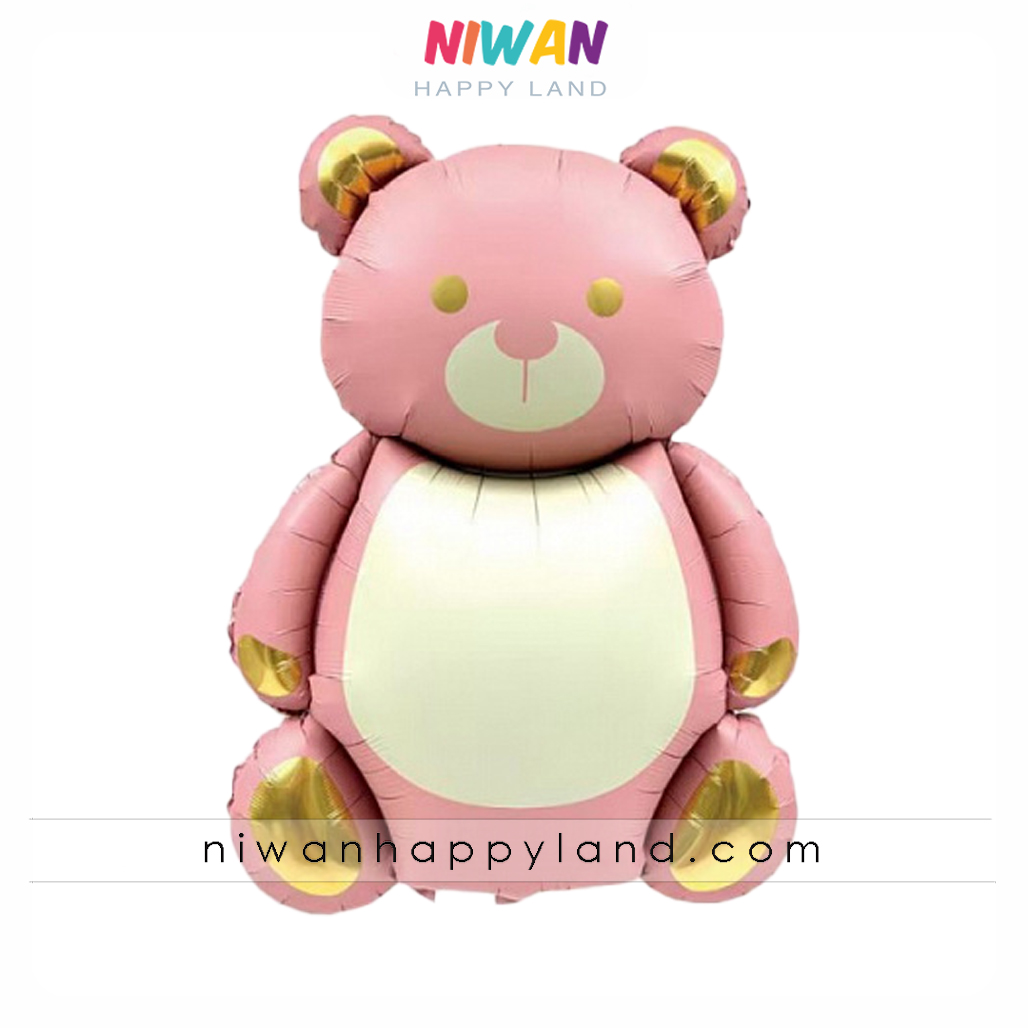 بادکنک فویلی خرس صورتی 1 بادکنک فویلی خرس صورتی