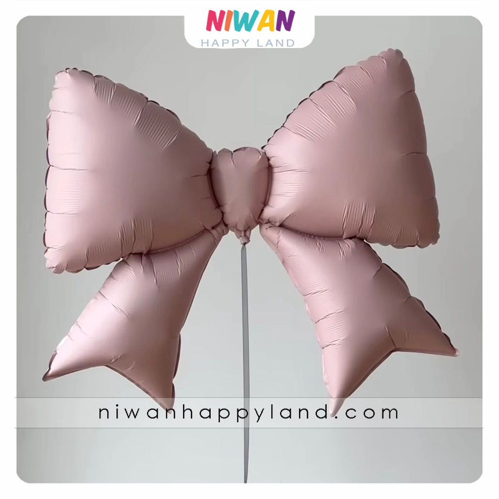 بادکنک فویلی پاپیون صورتی 2 بادکنک فویلی پاپیون صورتی