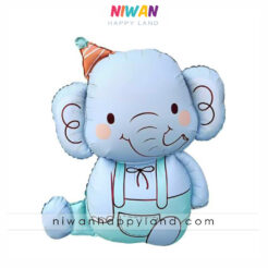 بادکنک فویلی فیل آبی