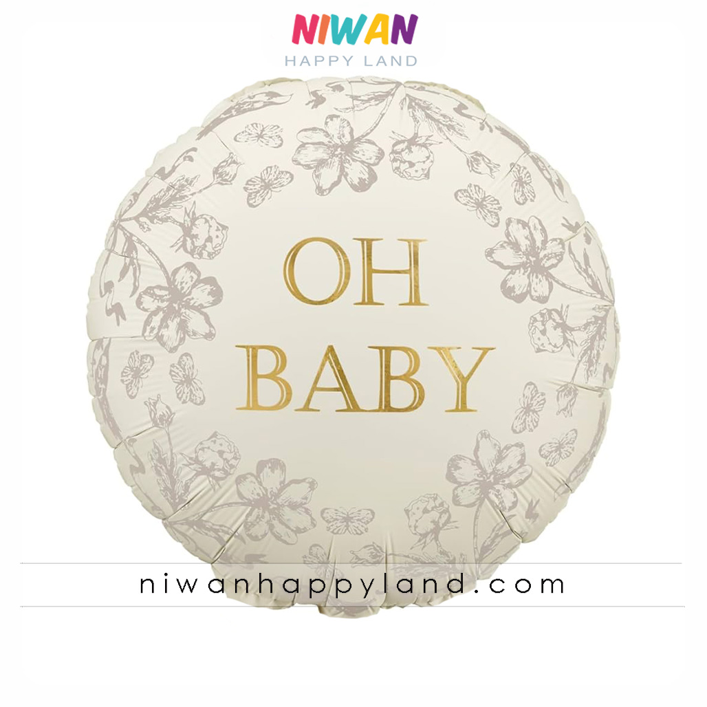 بادکنک فویلی oh baby 1 بادکنک فویلی oh baby